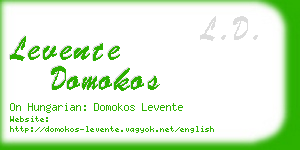 levente domokos business card